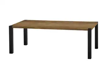 Primo Esstisch Sandwich Teak (Nachbildung) 4-Fußgestell (seitl.montiert) Metall 220 cm