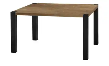 Primo Esstisch Sandwich Eiche (Nachbildung), Braun 4-Fußgestell (seitl.montiert) Metall 120 cm