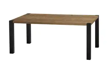 Primo Esstisch Sandwich Eiche (Nachbildung), Braun 4-Fußgestell (seitl.montiert) Metall 160 cm