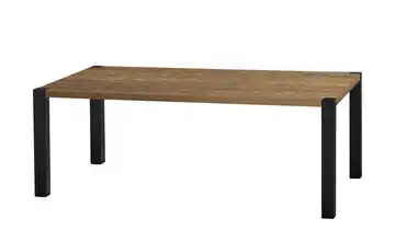 Primo Esstisch Sandwich Eiche (Nachbildung), Braun 4-Fußgestell (seitl.montiert) Metall 190 cm