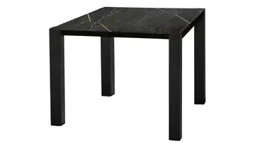 Primo Esstisch Sandwich Marmoroptik, Schwarz 4-Fußgestell (seitl.montiert) Metall 80 cm