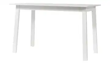Esstisch aus Massivholz 122 cm Weiß