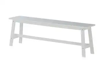 Bank aus Massivholz Weiß 140 cm