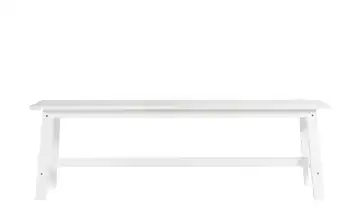 Bank aus Massivholz Weiß 140 cm