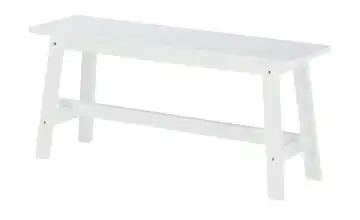 Bank aus Massivholz Weiß 100 cm