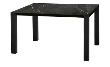 Primo Esstisch Sandwich Marmoroptik, Schwarz 4-Fußgestell (seitl.montiert) Metall 120 cm
