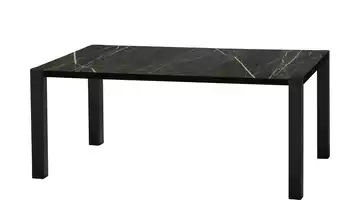Primo Esstisch Sandwich Marmoroptik, Schwarz 4-Fußgestell (seitl.montiert) Metall 160 cm