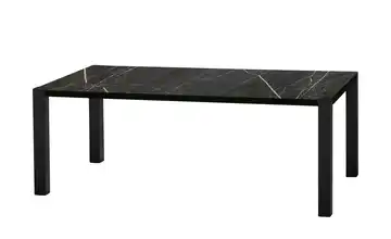 Primo Esstisch Sandwich Marmoroptik, Schwarz 4-Fußgestell (seitl.montiert) Metall 190 cm