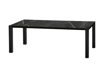 Primo Esstisch Sandwich Marmoroptik, Schwarz 4-Fußgestell (seitl.montiert) Metall 220 cm