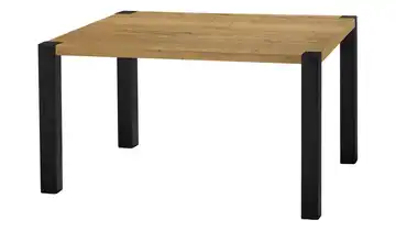 Primo Esstisch Sandwich Eiche (Nachbildung), Natur 4-Fußgestell (seitl.montiert) Metall 120 cm