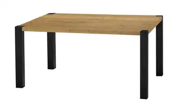 Primo Esstisch Sandwich Eiche (Nachbildung), Natur 4-Fußgestell (seitl.montiert) Metall 138 cm