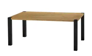 Primo Esstisch Sandwich Eiche (Nachbildung), Natur 4-Fußgestell (seitl.montiert) Metall 160 cm