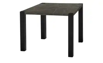 Primo Esstisch Sandwich Marmoroptik, Grau 4-Fußgestell (seitl.montiert) Metall 80 cm
