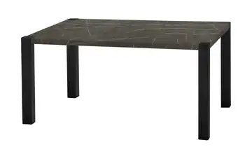 Primo Esstisch Sandwich Marmoroptik, Grau 4-Fußgestell (seitl.montiert) Metall 138 cm