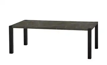 Primo Esstisch Sandwich Marmoroptik, Grau 4-Fußgestell (seitl.montiert) Metall 220 cm