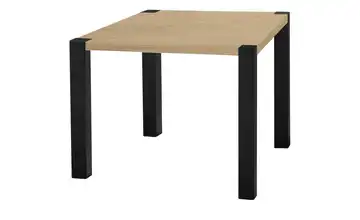Primo Esstisch Sandwich Eiche (Nachbildung) 4-Fußgestell (seitl.montiert) Metall 80 cm