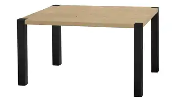 Primo Esstisch Sandwich Eiche (Nachbildung) 4-Fußgestell (seitl.montiert) Metall 120 cm
