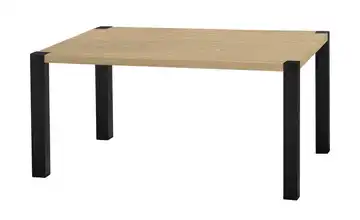 Primo Esstisch Sandwich Eiche (Nachbildung) 4-Fußgestell (seitl.montiert) Metall 138 cm