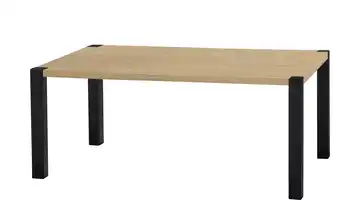 Primo Esstisch Sandwich Eiche (Nachbildung) 4-Fußgestell (seitl.montiert) Metall 160 cm