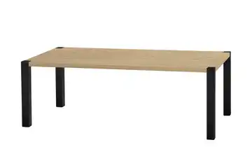 Primo Esstisch Sandwich Eiche (Nachbildung) 4-Fußgestell (seitl.montiert) Metall 220 cm