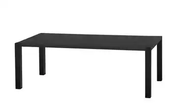 Primo Esstisch Sandwich Eiche (Nachbildung), Schwarz 4-Fußgestell (seitl.montiert) Metall 220 cm