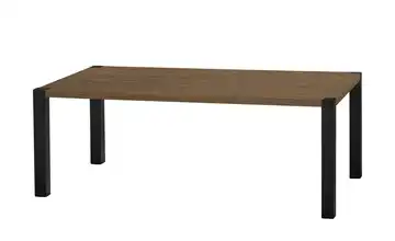 Primo Esstisch Sandwich Eiche (Nachbildung), Haselnussbraun 4-Fußgestell (seitl.montiert) Metall 190 cm
