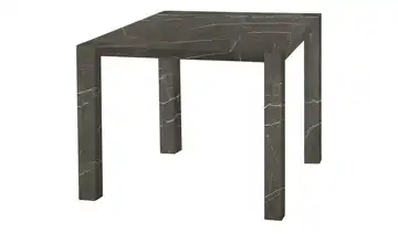 Primo Esstisch Sandwich 4-Fußgestell (seitl.montiert) Holzwerkstoff beschichtet Marmoroptik, Grau 80 cm