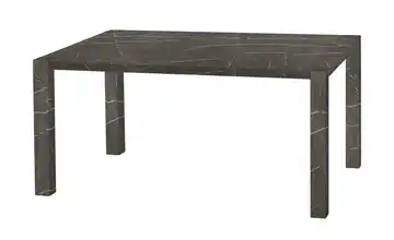 Primo Esstisch Sandwich 4-Fußgestell (seitl.montiert) Holzwerkstoff beschichtet Marmoroptik, Grau 138 cm