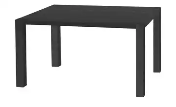 Primo Esstisch Sandwich 4-Fußgestell (seitl.montiert) Holzwerkstoff beschichtet Eiche (Nachbildung), Schwarz 120 cm