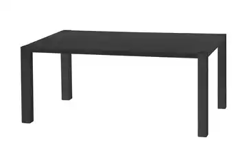 Primo Esstisch Sandwich 4-Fußgestell (seitl.montiert) Holzwerkstoff beschichtet Eiche (Nachbildung), Schwarz 160 cm