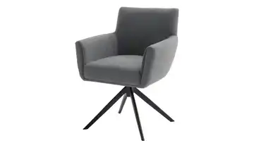 Esszimmerstuhl Anthrazit Schwarz Flachgewebe 45 cm