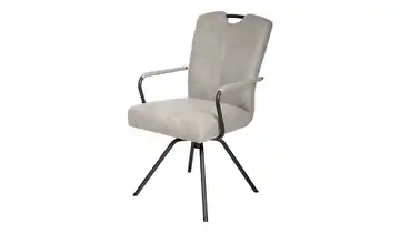 Gray & Jones Esszimmerstuhl Cap Ferrat 2 Griff, Armlehne, Drehfunktion Grau