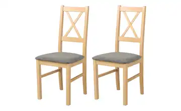 Esszimmerstuhl 2er-Set Eiche San Remo, Basaltgrau