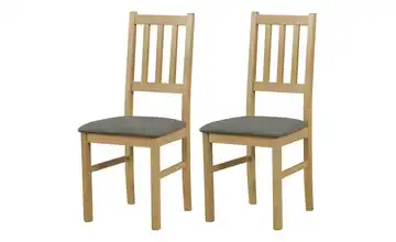 Esszimmerstuhl 2er-Set Eiche San Remo, Basaltgrau