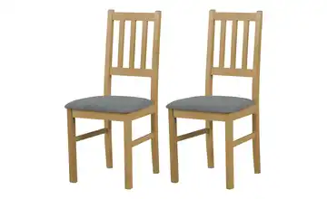 Esszimmerstuhl 2er-Set Eiche San Remo, Steingrau