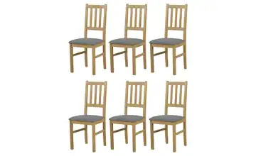 Esszimmerstuhl 6er-Set Eiche San Remo, Steingrau