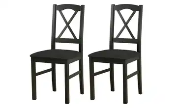 Esszimmerstuhl 2er-Set Schwarz