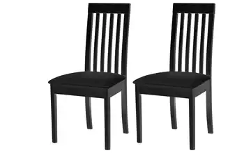 Esszimmerstuhl 2er-Set Schwarz