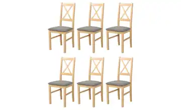 Esszimmerstuhl 6er-Set Eiche San Remo, Basaltgrau