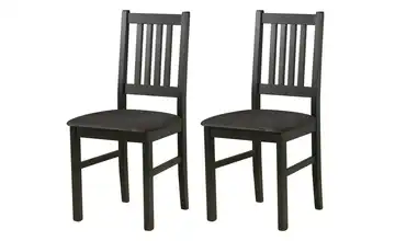 Esszimmerstuhl 2er-Set Schwarz, Graphit