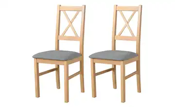 Esszimmerstuhl 2er-Set Eiche Sonoma, Grau