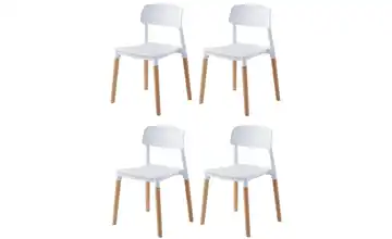 Stuhl 4er-Set Weiß