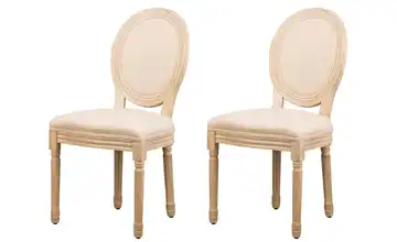 Stuhl 2er-Set Beige