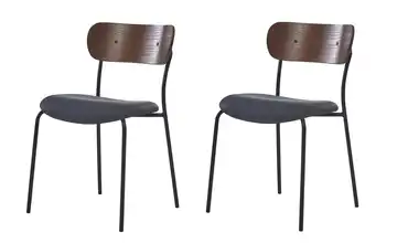 Stuhl 2er-Set Schwarz