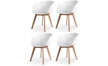 Stuhl 4er-Set Weiß