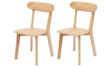 Stuhl 2er-Set Braun