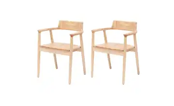 Stuhl 2er-Set Braun