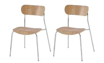 Stuhl 2er-Set Braun