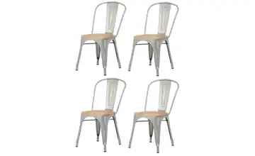 Stuhl 4er-Set Grau