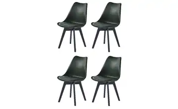 Stuhl 4er-Set Esbjerg Schwarz